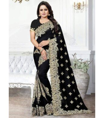 এক্সক্লুসিভ ওয়েটলেস জর্জেট এমব্রয়ডারি করা পার্টি শাড়ি