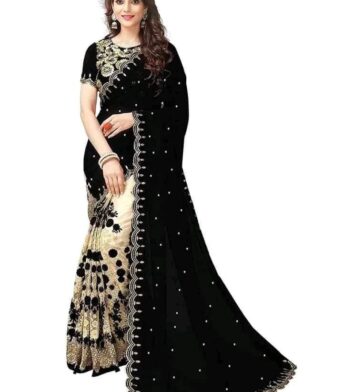 এক্সক্লুসিভ ওয়েটলেস জর্জেট এমব্রয়ডারি করা গর্জিয়াস শাড়ি