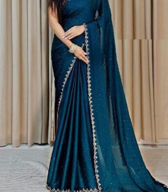 এক্সক্লুসিভ ওয়েটলেস জর্জেট এমব্রয়ডারি করা টরে কালার পার্টি শাড়ি