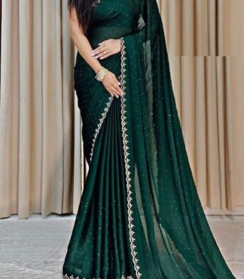 এক্সক্লুসিভ ওয়েটলেস জর্জেট এমব্রয়ডারি করা পার্টি শাড়ি