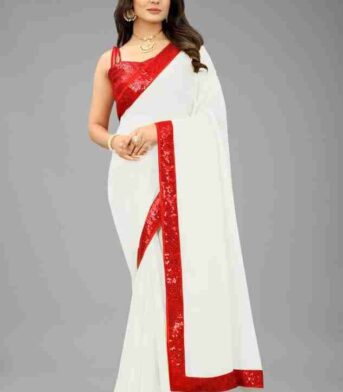 এক্সক্লুসিভ ওয়েটলেস জর্জেট  পার্টি শাড়ি